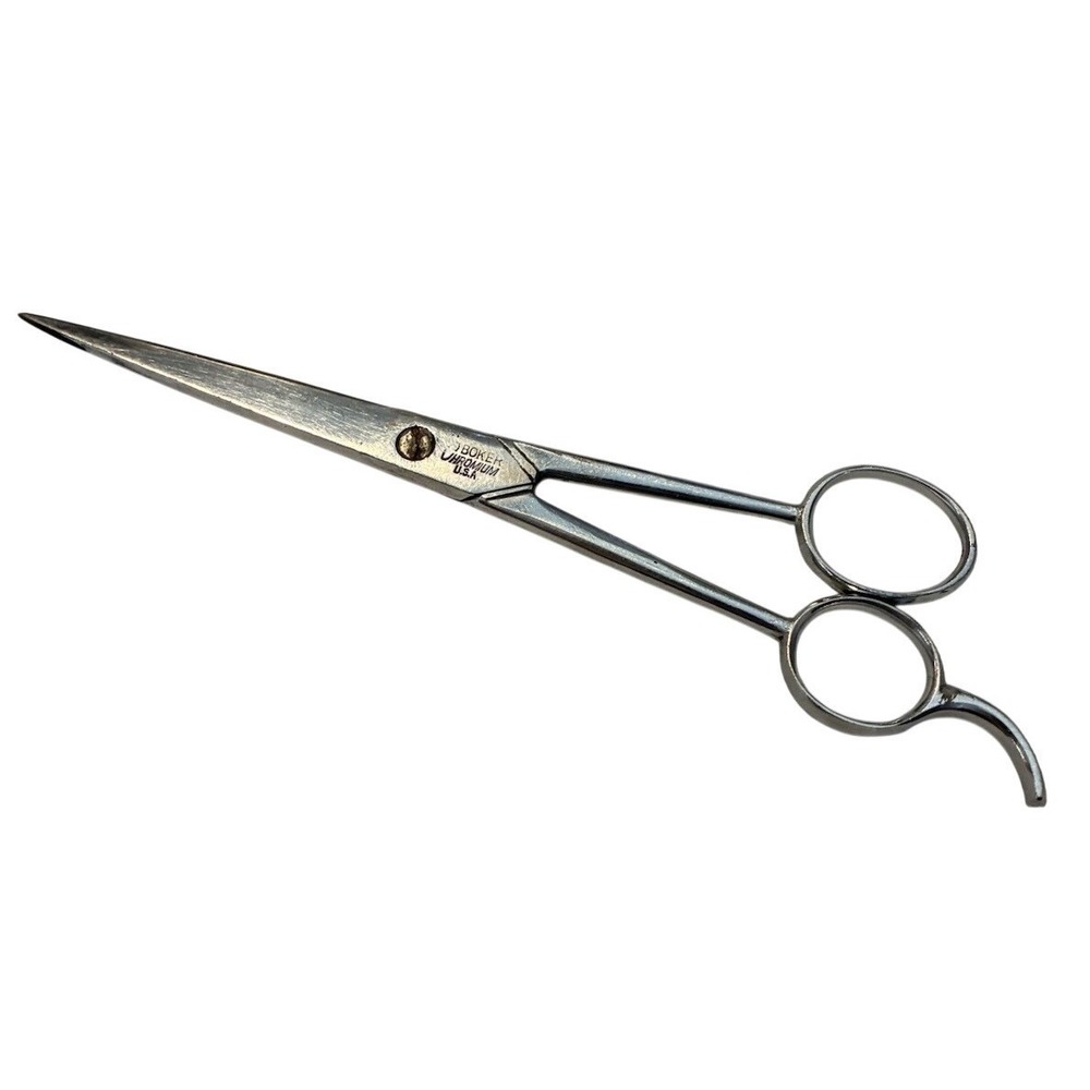 Vintage‎ Boker Chromium Scissors Thinning Barber Cutting Thinning Hair 7.5" USA